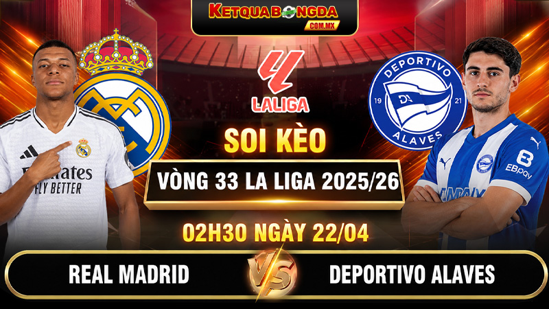 Soi Kèo Real Madrid vs Deportivo Alaves 02h30 22/04 La Liga 2025/26
