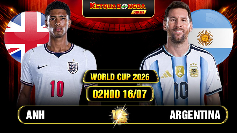 Soi Kèo Anh Vs Argentina 02h00 16/07 World Cup 2026